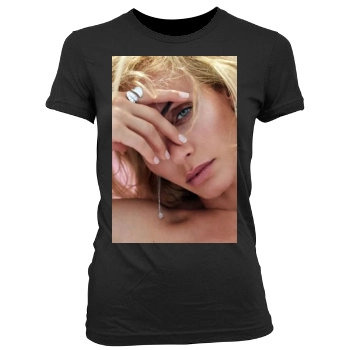 Amber Valletta Women's Junior Cut Crewneck T-Shirt