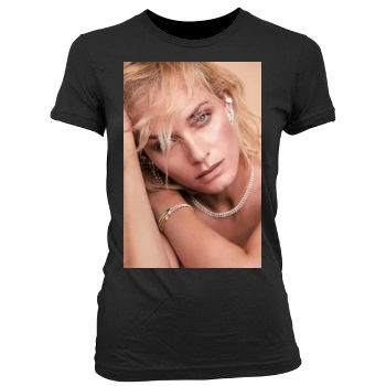 Amber Valletta Women's Junior Cut Crewneck T-Shirt