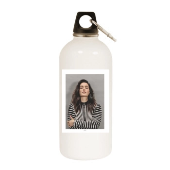 Ana de la Reguera White Water Bottle With Carabiner