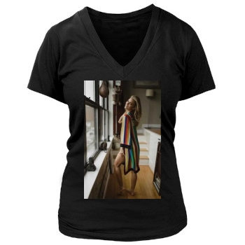 AnnaLynne McCord Women's Deep V-Neck TShirt