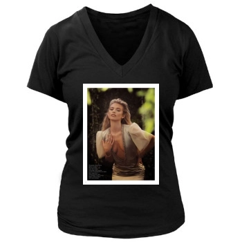 AnnaLynne McCord Women's Deep V-Neck TShirt