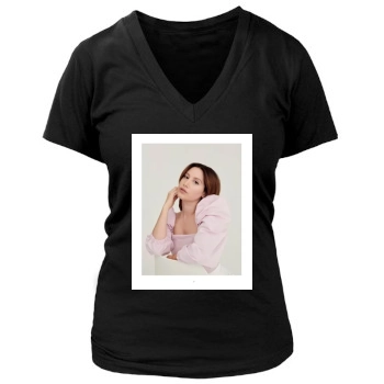 Ashley Tisdale Women's Deep V-Neck TShirt