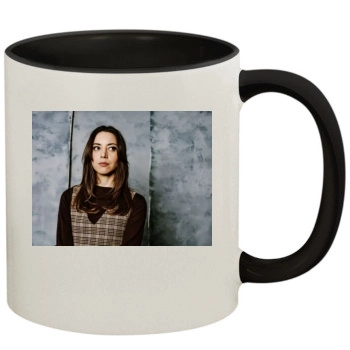 Aubrey Plaza 11oz Colored Inner & Handle Mug