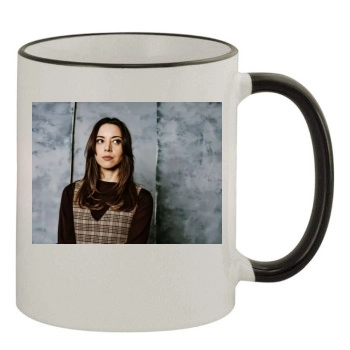 Aubrey Plaza 11oz Colored Rim & Handle Mug