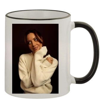 Aubrey Plaza 11oz Colored Rim & Handle Mug