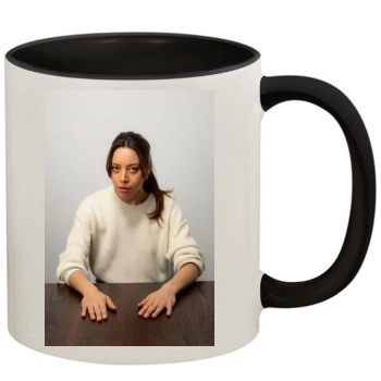 Aubrey Plaza 11oz Colored Inner & Handle Mug