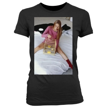 Alicia Silverstone Women's Junior Cut Crewneck T-Shirt