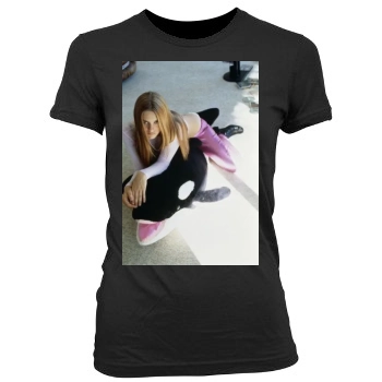 Alicia Silverstone Women's Junior Cut Crewneck T-Shirt