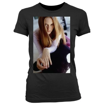 Alicia Silverstone Women's Junior Cut Crewneck T-Shirt