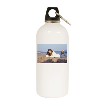 Alicia Silverstone White Water Bottle With Carabiner