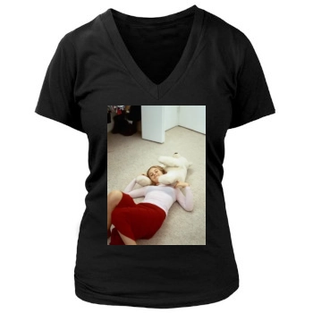 Alicia Silverstone Women's Deep V-Neck TShirt