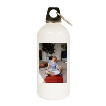 Alicia Silverstone White Water Bottle With Carabiner