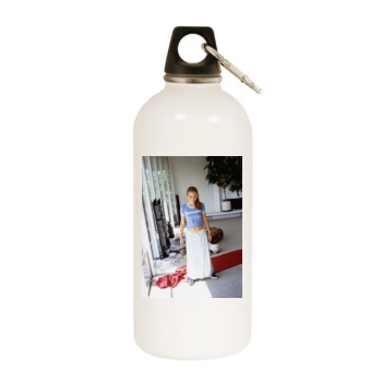 Alicia Silverstone White Water Bottle With Carabiner