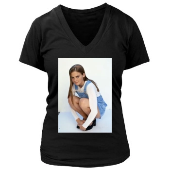 Alicia Silverstone Women's Deep V-Neck TShirt