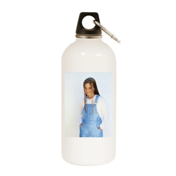 Alicia Silverstone White Water Bottle With Carabiner