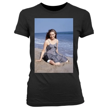 Alicia Silverstone Women's Junior Cut Crewneck T-Shirt