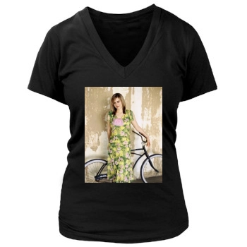 Alicia Silverstone Women's Deep V-Neck TShirt