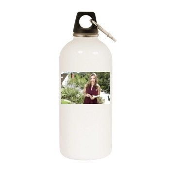 Alicia Silverstone White Water Bottle With Carabiner