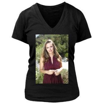 Alicia Silverstone Women's Deep V-Neck TShirt