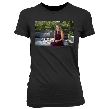 Alicia Silverstone Women's Junior Cut Crewneck T-Shirt