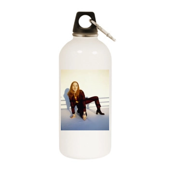 Alicia Witt White Water Bottle With Carabiner