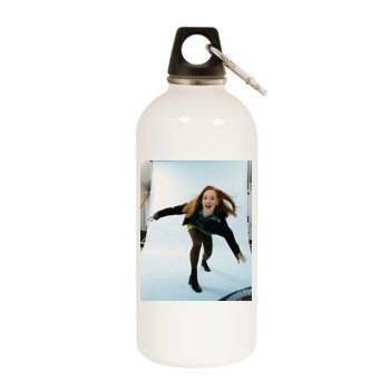 Alicia Witt White Water Bottle With Carabiner