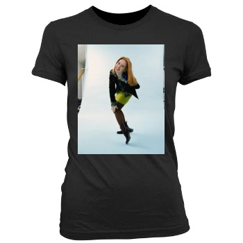 Alicia Witt Women's Junior Cut Crewneck T-Shirt