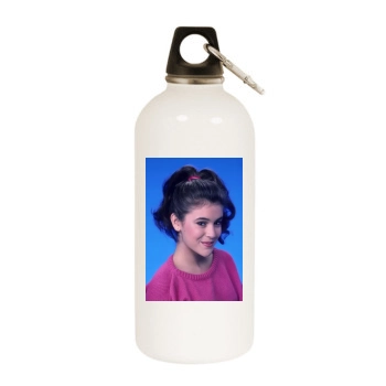 Alyssa Milano White Water Bottle With Carabiner