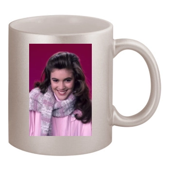 Alyssa Milano 11oz Metallic Silver Mug