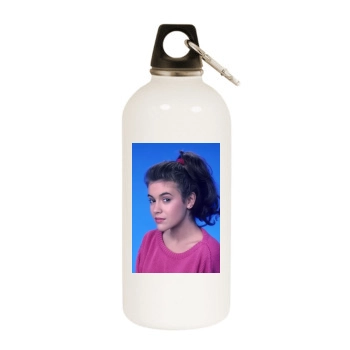 Alyssa Milano White Water Bottle With Carabiner