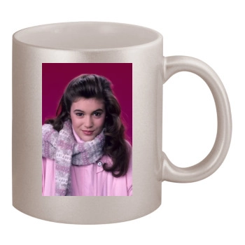 Alyssa Milano 11oz Metallic Silver Mug