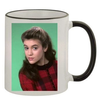 Alyssa Milano 11oz Colored Rim & Handle Mug