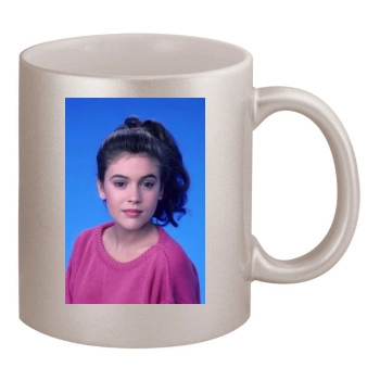 Alyssa Milano 11oz Metallic Silver Mug