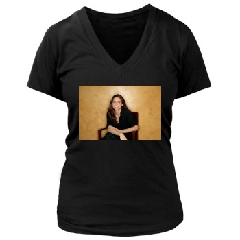 Amanda Peet Women's Deep V-Neck TShirt