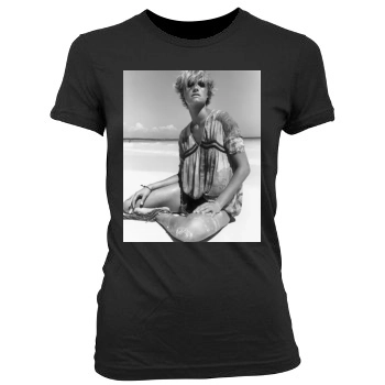 Amber Valletta Women's Junior Cut Crewneck T-Shirt