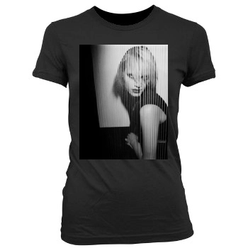 Amber Valletta Women's Junior Cut Crewneck T-Shirt