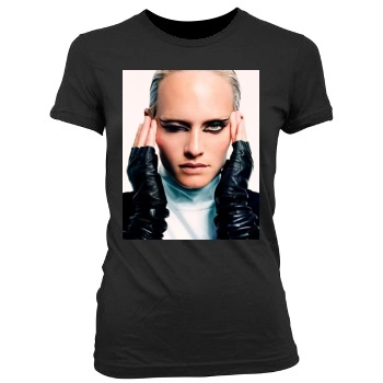 Amber Valletta Women's Junior Cut Crewneck T-Shirt