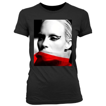 Amber Valletta Women's Junior Cut Crewneck T-Shirt