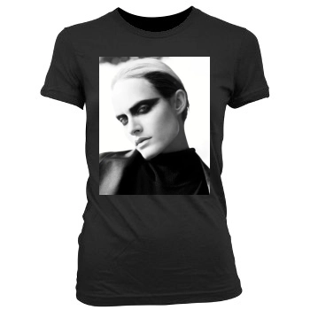 Amber Valletta Women's Junior Cut Crewneck T-Shirt