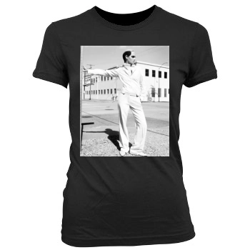 Amber Valletta Women's Junior Cut Crewneck T-Shirt