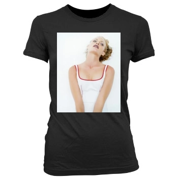 Amber Valletta Women's Junior Cut Crewneck T-Shirt