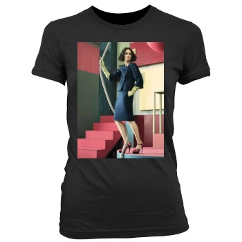 Amber Valletta Women's Junior Cut Crewneck T-Shirt