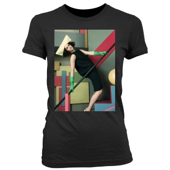 Amber Valletta Women's Junior Cut Crewneck T-Shirt