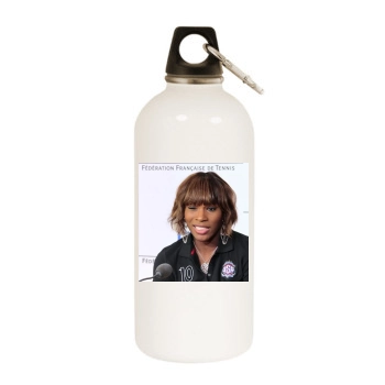 Serena Williams White Water Bottle With Carabiner