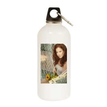 Amy Davidson White Water Bottle With Carabiner