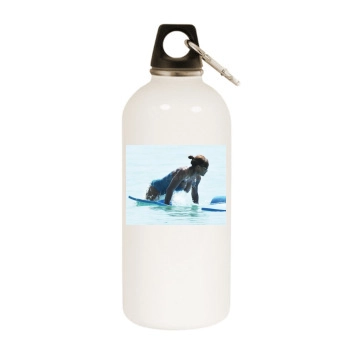 Serena Williams White Water Bottle With Carabiner