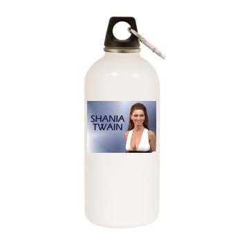 Shania Twain White Water Bottle With Carabiner