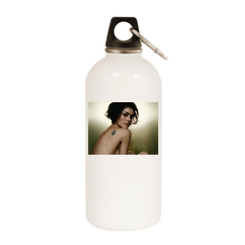 Shannyn Sossamon White Water Bottle With Carabiner