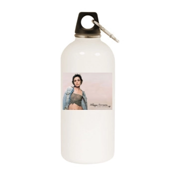 Shannyn Sossamon White Water Bottle With Carabiner