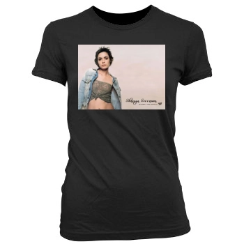 Shannyn Sossamon Women's Junior Cut Crewneck T-Shirt